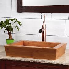 logar solid bamboo bathroom vessel sink