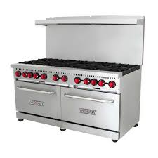 This range is convertible for use on natural or lp gas. Motak Mr10 60 10 Burner Gas Range W 2 Standard Ovens Convertible