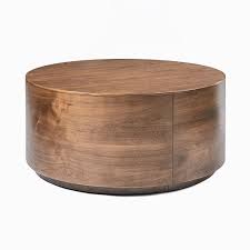 Drum reclaimed side table recycled furniture designs. Volume Round Drum Coffee Table Wood