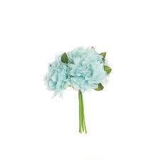 4 bush 56 pcs navy blue artificial silk chrysanthemum flowers. 11 Tall Silk Artificial Peony Flowers Bouquet Arrangement Blue Leilaniwholesale