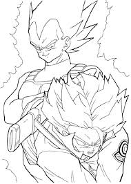 Dragon Ball Z Coloring Pages Vegeta And Trunks Coloring Page Kids Coloring Art Libro De Colores Dibujos Paginas Para Colorear