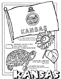 Great us flag teacher printable worksheet coloring pages with. Flag Of Kansas Coloring Page Coloring Export 115 Engineer
