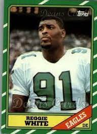 Check spelling or type a new query. Amazon Com 1986 Topps 275 Reggie White Philadelphia Eagles Football Card Dean S Cards 8 Nm Mt Eagles Tennessee Collectibles Fine Art