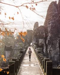 The Bastei Bridge On The Painters Way Is Full Of People Really Really They Come In Coachloads Every Day To See This Famous Famous Bridges Instagram Visiting