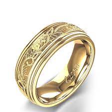 Closed Vintage Wedding Band Gold Antique Wedding Rings Mens Wedding Rings