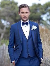 If your wedding is a more formal affair, look no further than this classic groom's suit (). Terno Masculino Custom Made Fashion Blue Men Slim Fit Suits Tuxedos Grooms Suits Wedding Suis Fo Blue Suit Wedding Wedding Suits Groomsmen Blue Groomsmen Suits