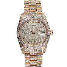 Schweizer Rolex Day Date Diamanten Gelbgold Srl185 621615 Replica Uhren Kaufen