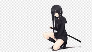 Nature's most basic color palette supplies its owners with  a surprising array of survival techniques. Anime Female Katana Black Hair Carmen Lopez Anime Manga Computer Wallpaper Coffee Png Pngwing