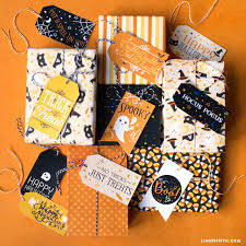 Our selection of treats will turn any halloween bash into a memorable experience. Printable Halloween Gift Tags And Gift Wrap Lia Griffith