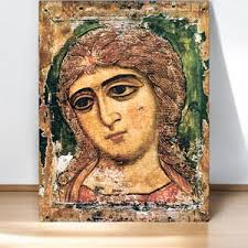 Icono ortodoxo del arcángel Gabriel, heraldo de buenas nuevas en madera de  álamo