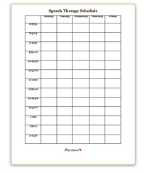 Therapy Schedule Template Editable