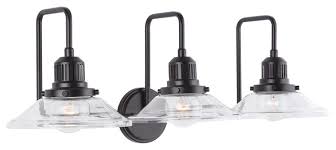3 Light Vanity With Matte Black Finish Industrial Bathroom Vanity Lighting By Capital Lighting Fixture Co