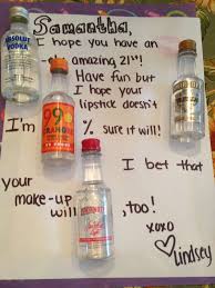 Made to celebrate their milestone birthday, this necklace features two rings, one for each decade and a colored crystal for the extra year. Gifts For 21st Birthday Female