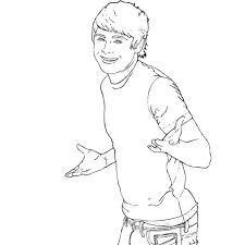 High school musical coloring pages are a fun way for kids of all ages to develop creativity, focus, motor skills and color recognition. Zac Efron As Troy Bolton In High School Musical Coloring Page Coloring Sky