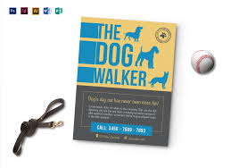 That means decent logo and fonts that look professional and a flyer should not contain too much information, the idea is to grab attention and give them a means to contact you for further information. The Dog Walker Flyer Design Template In Psd Word Publisher Illustrator Indesign