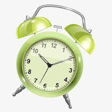 الأخضر الكرتون رسمت باليد المنبه alarm clock clock hand painted