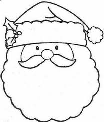 Papa Noel Para Colorear Cara