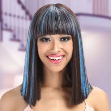 Here are 50 latest highlighted ideas. Black Wig With Blue Highlights Nubianprincesshairshop Com