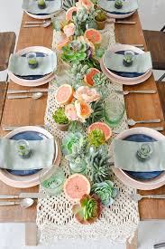 Mother S Day Boho Citrus Tablescape Kara S Party Ideas Brunch Table Setting Brunch Table Table Decorations