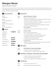 We think free teacher resume templates can't win compared to this professional design. Special Education Teacher Resume Template Free Teacher Resume Templates 2019 Free Teacher Resume Templates Word 2020 Resume Templates Enthusiastic Special Education Teacher Skilled In Grading And Classroom Management Vannessa World