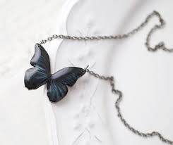 Black Butterfly Necklace N001 By Beautyspot On Etsy 22 00 Butterfly Necklace Gothic Jewelry Butterfly Jewelry
