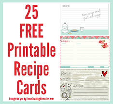 How to make printable card: 25 Free Printable Recipe Cards Home Cooking Memories
