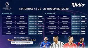 Link Live Streaming Matchday 4 Fase Grup Liga Champions 2020 2021 Seputar Tangsel