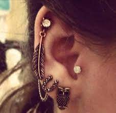 50 Beautiful Ear Piercings Art And Design Funky Earrings Feather Earrings Ear Piercings