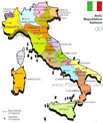 Italy map and satellite image. Map Of Italy Republic Planetware