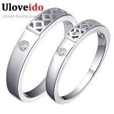 Aliexpress Com Buy Wholesale 2pcs Silver 925 Love Wedding Rings For Men And Women Finger Ring Anillo Silver Wedding Jewelry Rings For Men Ladies Silver Rings