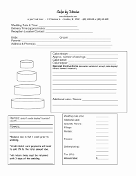 Cake Order Forms Printable Unique Cake Order Form Doc Cakepins Cake Wedding Cake Order Form Wedding Cake Contract Cake Order Forms
