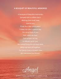A Bouquet Of Beautiful Memories Funeral Memory Poem For Memorial Cards Memorialcards Funeralpoem Prayers R Funeral Poems Remembrance Poems Poems Beautiful