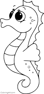 Exotic seahorse coloring pages july 15, 2020 by phoebe weston one of the most fascinating and peculiar creatures living in the seas is undoubtedly the seahorse. Big Eyes Seahorse Coloring Page Coloringall