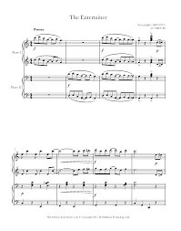 For 20 years we provide a free and legal service for free. Scott Joplin The Entertainer Sheet Music For Piano Duet 8notes Com