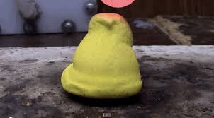 Browse 104 marshmallow peeps stock photos and images available, or start a new search to explore more stock photos and images. 16 Oddly Satisfying Gifs Of A Hot Nickel Ball Burning Through Random Objects Oddly Satisfying Hot Satisfying