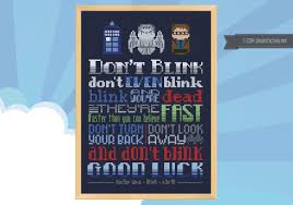 Who, check out these 10 cross stitch patterns featuring our amazing doctor! Doctor Who Don T Blink Quote Digital Cross Stitch Pattern