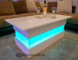 The zain lighted rattan coffee table weights 27 lbs and the measurements are 31 3/4 l x 18 w x 17 h. Mirage Led Lighted Coffee Table Perfect For Lounges And Nightclubs Coffee Table Table Led Furniture