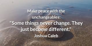 Some things never change quote. Evan Kirstel B2b On Twitter Make Peace With The Unchangeables Some Things Never Change They Just Become Different Joshua Caleb Quotes Https T Co Dt1ttp8nwj Twitter