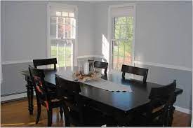 Two tone gray dining room. Two Tone Grey Walls Living Room Remodel Living Dining Room Rectangle Living Room