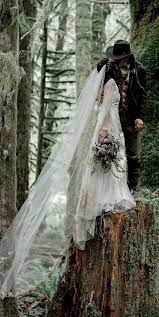 Claire Pettibone Custom Couture Wedding Dress And Veil For This Magical Forest Wedding Forest Wedding Dress Forest Wedding Pagan Wedding