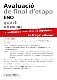 Avaluació Final d'Etapa ESO 4t: Competències Bàsiques i Llengua Catalana - Studocu
