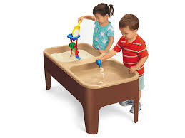 Toddler Two Station Sand Water Table Natural Colors In 2020 Sand And Water Table Water Table Sand And Water