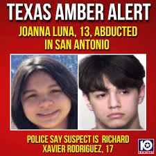 🚨#TEXAS #AMBER #ALERT. Police say Joanna Luna, 13, was abducted in San  Antonio. INFO:  kwtx.com/2022/11/07/amber-alert-issued-abducted-san-antonio-teen/