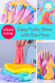 How To Make Fluffy Slime With Sta Flo Liquid Starch Making Fluffy Slime Fluffy Slime Slime Recipe