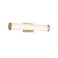 Nuvo 26w Lena Series Led Vanity Light W Acrylic Lens Dim 2210 Lm 3000k Brushed Brass Nuvo 62 1592 Homelectrical Com
