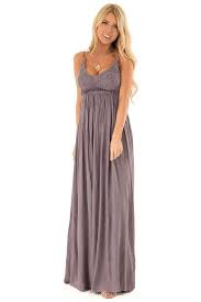 Ash Grey Backless Maxi Dress With Crochet Bodice Detail Front Full Body Maxi Dress Backless Maxi Dresses Dresses