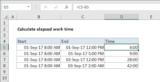 Excel Formula Calculate Number Of Hours Between Two Times