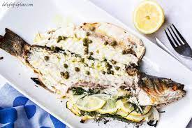 Grilled Branzino With Lemon Caper Sauce Recipe Branzino Filet Recipe Filet Recipes Lemon Caper Sauce