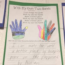 Every little bit each person does counts. In Celebration Of Martin Luther King Jr Our Second Graders Focused On How They Could Make The World A Better Place With Their Two Hands Immanuel Christian School