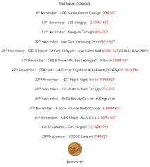 White lily) 1 teaspoon baking soda. 5redvelvet On Twitter Red Velvet Schedule November 2017 Https T Co Rqutyz9imp Twitter